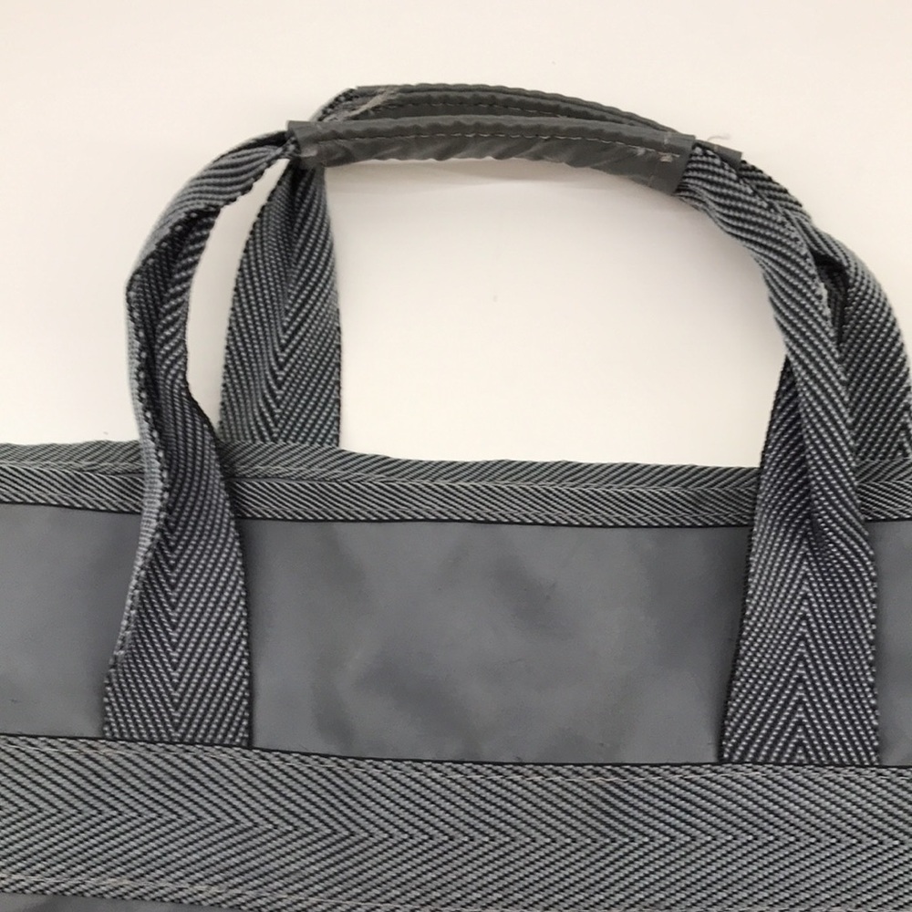 SIR BENTLEY—Vintage—Large Gray Lightweight Foldable Tote Bag 18 1/2” x 12” - Picture 7 of 15